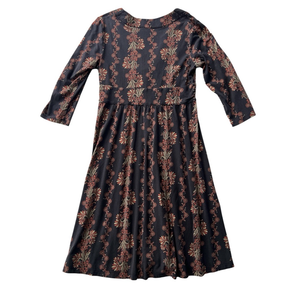 Patagonia Women’s 3/4 Sleeve Black Floral Print Knot Front - M - Picture 3 of 10